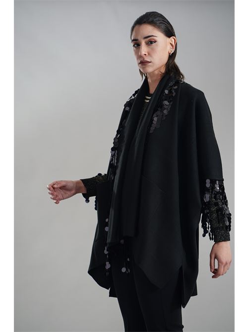 Mantella in maglia Love To Love by Gai Mattiolo | LV2027NERO